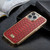 iPhone 15 Pro Max Fierre Shann Python Texture Electroplating PU Phone Case - Red