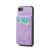iPhone SE 2022 / 2020 / 7 / 8 Fierre Shann Crazy Horse Card Holder Back Cover PU Phone Case - Purple