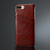 Fierre Shann Retro Oil Wax Texture PU Leather Case iPhone 8 Plus & 7 Plus, with Card Slots - Brown