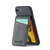 iPhone 7 Plus / 8 Plus Fierre Shann Crazy Horse Card Holder Back Cover PU Phone Case - Black