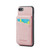iPhone 7 Plus / 8 Plus Fierre Shann Crazy Horse Card Holder Back Cover PU Phone Case - Pink