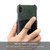 iPhone X / XS Fierre Shann Color Matching Genuine Leather Back Cover Case With 360 Degree Rotation Holder & Card Slot - Green