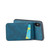 iPhone XS Max Fierre Shann Crazy Horse Card Holder Back Cover PU Phone Case - Blue