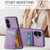 OnePlus Nord CE 3 / CE 3 Lite Fierre Shann Crazy Horse Card Holder Back Cover PU Phone Case - Purple