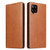 Samsung Galaxy A12 Fierre Shann PU Genuine Leather Texture Leather Phone Case - Brown