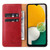 Samsung Galaxy A13 5G Fierre Shann PU Genuine Leather Texture Leather Phone Case - Red