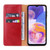 Samsung Galaxy A23 Fierre Shann PU Genuine Leather Texture Leather Phone Case - Red