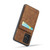 Samsung Galaxy A33 5G Fierre Shann Crazy Horse Card Holder Back Cover PU Phone Case - Brown