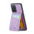 Samsung Galaxy A33 5G Fierre Shann Crazy Horse Card Holder Back Cover PU Phone Case - Purple