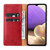 Samsung Galaxy A33 5G Fierre Shann PU Genuine Leather Texture Leather Phone Case - Red