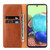 Galaxy A51 / M40s Fierre Shann PU Genuine Leather Texture Horizontal Flip Leather Case with Holder & Card Slots & Wallet - Brown