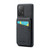 Samsung Galaxy A52 4G / 5G Fierre Shann Crazy Horse Card Holder Back Cover PU Phone Case - Black