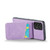 Samsung Galaxy A52 4G / 5G Fierre Shann Crazy Horse Card Holder Back Cover PU Phone Case - Purple