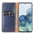 Samsung Galaxy A52 4G/5G Fierre Shann PU Genuine Leather Texture Horizontal Flip Leather Case with Holder & Card Slots & Wallet - Blue