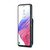 Samsung Galaxy A53 5G Fierre Shann Crazy Horse Card Holder Back Cover PU Phone Case - Blue