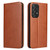 Samsung Galaxy A53 5G Fierre Shann PU Genuine Leather Texture Leather Phone Case - Brown