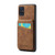 Samsung Galaxy A71 5G Fierre Shann Crazy Horse Card Holder Back Cover PU Phone Case - Brown