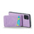 Samsung Galaxy A71 5G Fierre Shann Crazy Horse Card Holder Back Cover PU Phone Case - Purple