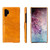 Fierre Shann Retro Oil Wax Texture PU Leather Case with Card Slots Galaxy Note 10+ - Yellow