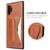 Galaxy Note10+ Fierre Shann Full Coverage Protective Leather Case with Holder & Card Slot - Brown