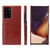 Samsung Galaxy Note 20 Fierre Shann Retro Oil Wax Texture PU Leather Case with Card Slots - Brown