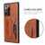 Samsung Galaxy Note20 Fierre Shann Full Coverage Protective Leather Case with Holder & Card Slot - Brown