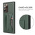 Samsung Galaxy Note20 Fierre Shann Full Coverage Protective Leather Case with Holder & Card Slot - Green