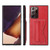 Samsung Galaxy Note20 Fierre Shann Full Coverage Protective Leather Case with Holder & Card Slot - Red