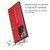 Samsung Galaxy Note20 Fierre Shann Full Coverage Protective Leather Case with Holder & Card Slot - Red