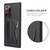 Samsung Galaxy Note20 Ultra Fierre Shann Full Coverage Protective Leather Case with Holder & Card Slot - Black
