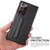 Samsung Galaxy Note20 Ultra Fierre Shann Full Coverage Protective Leather Case with Holder & Card Slot - Black