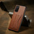 Samsung Galaxy Note20 Ultra Fierre Shann Full Coverage Protective Leather Case with Holder & Card Slot - Brown