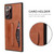 Samsung Galaxy Note20 Ultra Fierre Shann Full Coverage Protective Leather Case with Holder & Card Slot - Brown