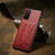 Samsung Galaxy Note20 Ultra Fierre Shann Full Coverage Protective Leather Case with Holder & Card Slot - Red