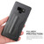 Fierre Shann Full Coverage Protective Leather Case Galaxy Note9, with Holder & Card Slot - Black