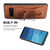 Fierre Shann Full Coverage Protective Leather Case Galaxy S10, with Holder & Card Slot  - Brown