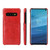 Fierre Shann Retro Oil Wax Texture PU Leather Case Galaxy S10, with Card Slots  - Red