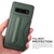 Galaxy S10e Fierre Shann Full Coverage Protective Leather Case with Holder & Card Slot - Green