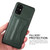 Galaxy S20 Fierre Shann Full Coverage PU Leather Protective Case with Holder & Card Slot - Green