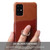 Galaxy S20 Fierre Shann Oil Wax Texture Genuine Leather Back Cover Case with 360 Degree Rotation Holder & Card Slot - Brown