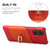 Galaxy S20 Fierre Shann Oil Wax Texture Genuine Leather Back Cover Case with 360 Degree Rotation Holder & Card Slot - Red