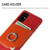 Galaxy S20 Fierre Shann Oil Wax Texture Genuine Leather Back Cover Case with 360 Degree Rotation Holder & Card Slot - Red