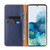Galaxy S20 Fierre Shann PU Genuine Leather Texture Horizontal Flip Leather Case with Holder & Card Slots & Wallet - Blue