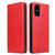 Galaxy S20 Fierre Shann PU Genuine Leather Texture Horizontal Flip Leather Case with Holder & Card Slots & Wallet - Red