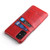 Galaxy S20 Fierre Shann Retro Oil Wax Texture PU Leather Case with Card Slots - Red