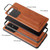 Galaxy S20 Ultra Fierre Shann Full Coverage PU Leather Protective Case with Holder & Card Slot - Brown