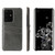 Galaxy S20 Ultra Fierre Shann Retro Oil Wax Texture PU Leather Case with Card Slots - Black