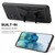 Galaxy S20+ Fierre Shann Full Coverage PU Leather Protective Case with Holder & Card Slot - Black