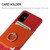 Galaxy S20+ Fierre Shann Oil Wax Texture Genuine Leather Back Cover Case with 360 Degree Rotation Holder & Card Slot - Red