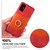Galaxy S20+ Fierre Shann Oil Wax Texture Genuine Leather Back Cover Case with 360 Degree Rotation Holder & Card Slot - Red